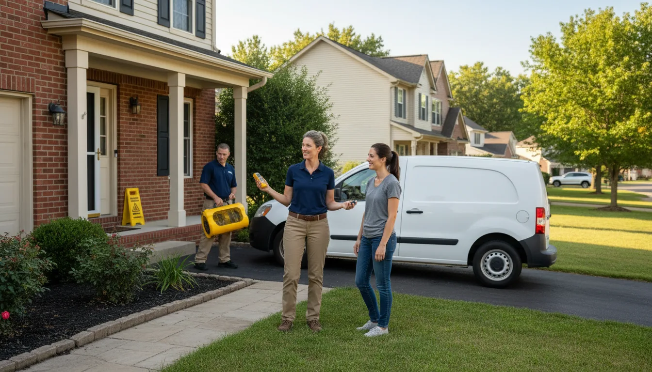 Residential water damage restoration in Washington Boro, PA